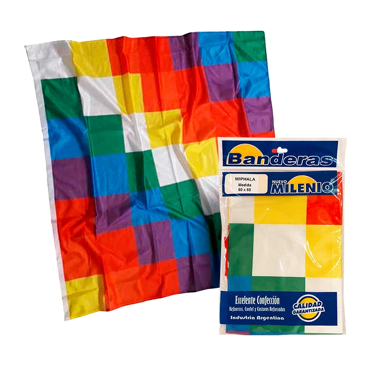 Bandera Milenio Wiphala 0.60x0.60 Pueblos Originarios Art.3338